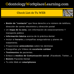 Como realizar un Check List Página de la Web de la Clínica Dental